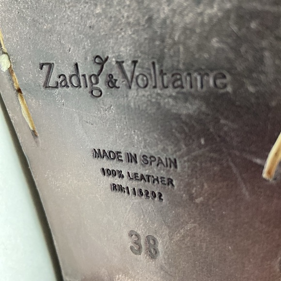 Zadig and Voltaire leather moto boots size 38, gorgeous blue leather - Picture 8 of 11